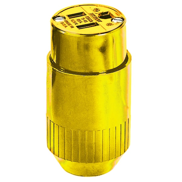 Bryant Straight Blade Connector, 5-15R, 15 A, 125V AC, Yellow 5969BY - main